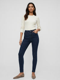 Women Alexa Jeans Super Skinny Fit Dark Blue High Rise