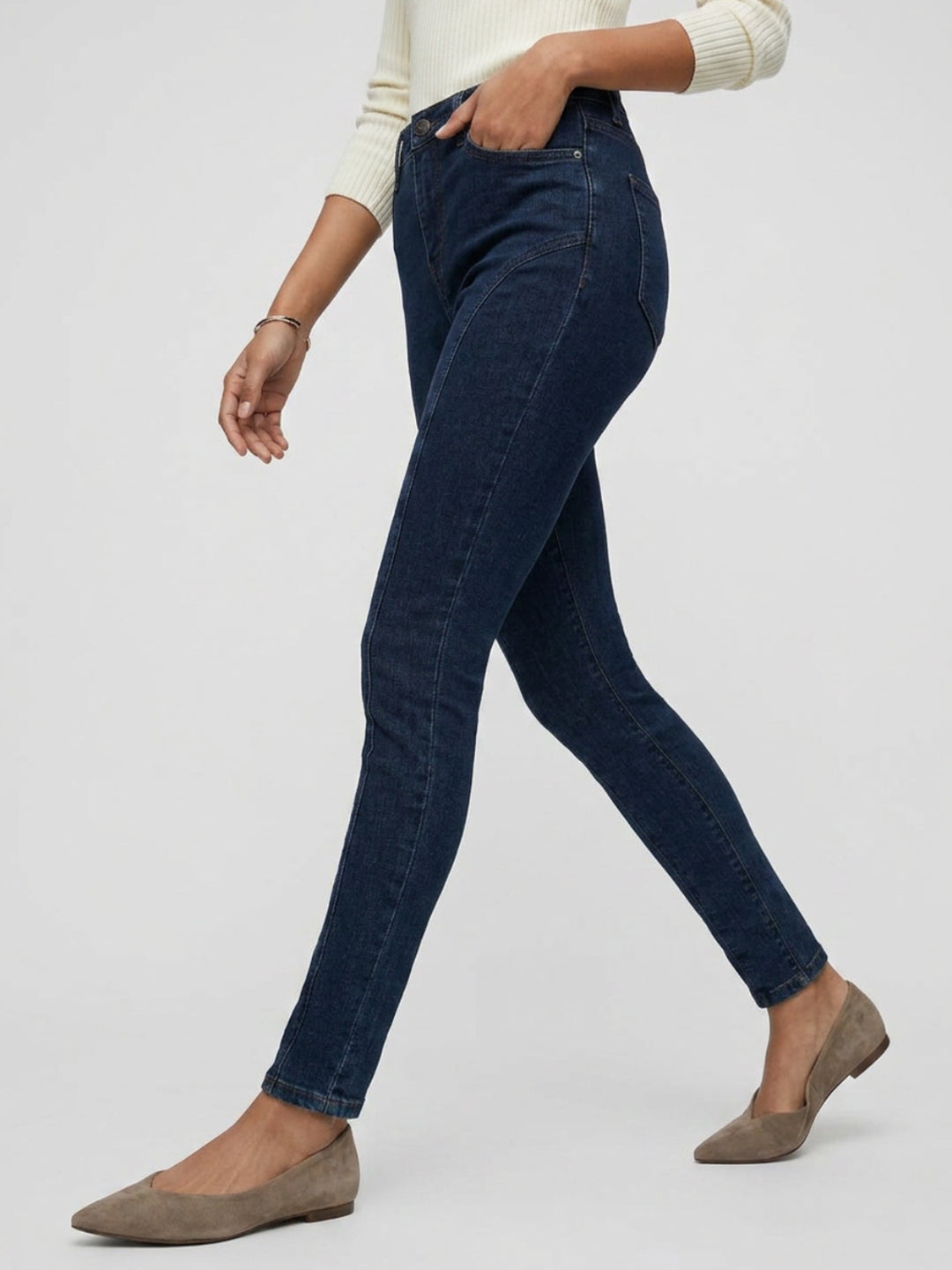 Women Alexa Jeans Super Skinny Fit Dark Blue High Rise