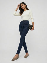 Women Alexa Jeans Super Skinny Fit Dark Blue High Rise