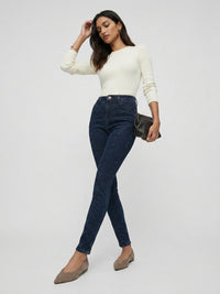 Women Alexa Jeans Super Skinny Fit Dark Blue High Rise