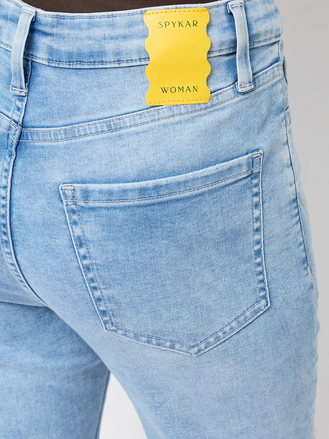 Women Alexa Jeans Super Skinny Fit Ice Blue High Rise