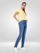 Women Alexa Jeans Super Skinny Fit Mid Blue High Rise