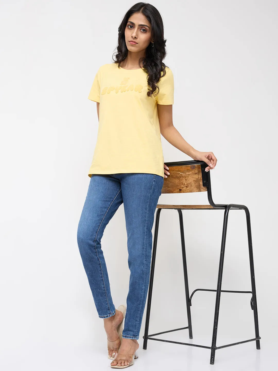 Women Alexa Jeans Super Skinny Fit Mid Blue High Rise