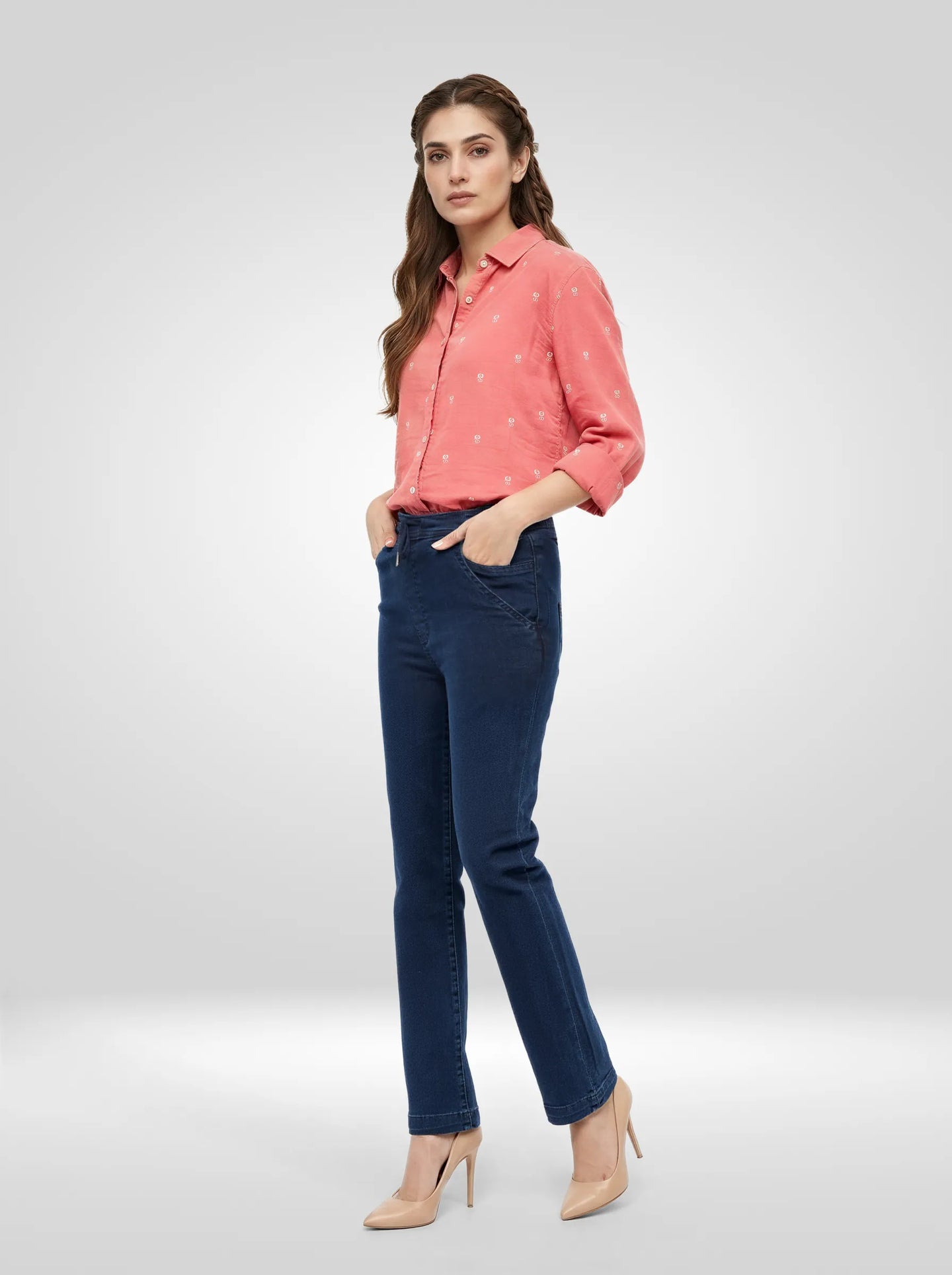 Women Emma Jeans Slim Fit Black Mid Rise