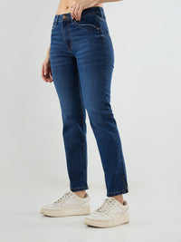 Women Emma Jeans Slim Fit Dark Blue Mid Rise