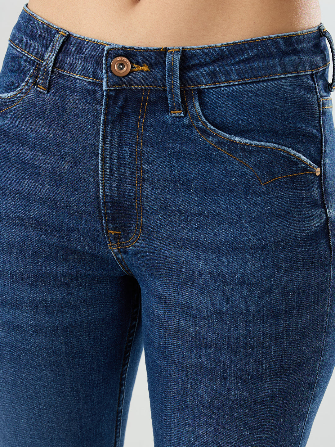 Women Emma Jeans Slim Fit Dark Blue Mid Rise