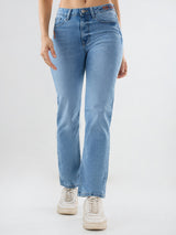 Women Emma Jeans Slim Fit Light Blue Mid Rise
