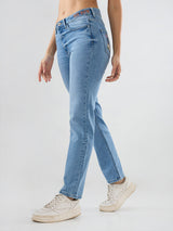 Women Emma Jeans Slim Fit Light Blue Mid Rise