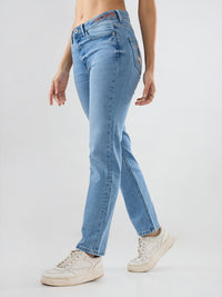 Women Emma Jeans Slim Fit Light Blue Mid Rise