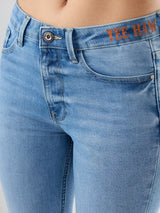 Women Emma Jeans Slim Fit Light Blue Mid Rise