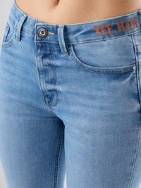 Women Emma Jeans Slim Fit Light Blue Mid Rise