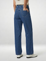 Women Bella Jeans Straight Fit Mid Blue High Rise