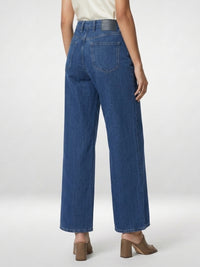 Women Bella Jeans Straight Fit Mid Blue High Rise