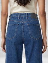 Women Bella Jeans Straight Fit Mid Blue High Rise