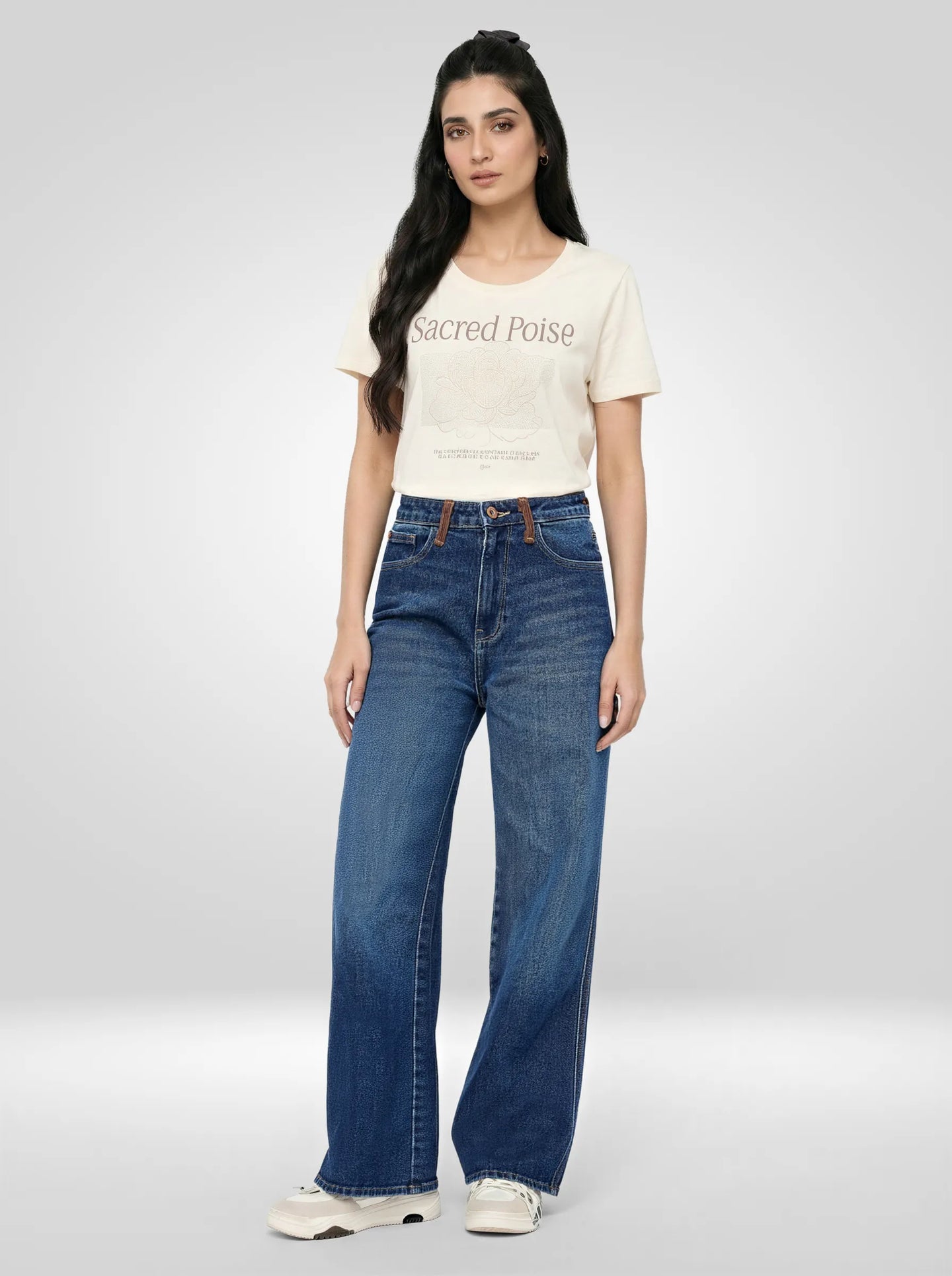 Women Bella-Wide Jeans Wide Leg Dark Blue High Rise
