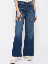 Women Bella-Wide Jeans Wide Leg Dark Blue High Rise