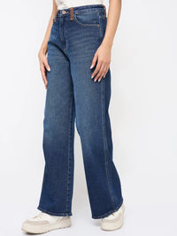 Women Bella-Wide Jeans Wide Leg Dark Blue High Rise