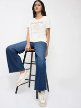 Women Bella-Wide Jeans Wide Leg Dark Blue High Rise