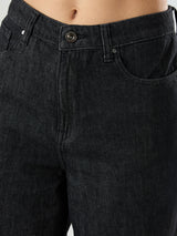 Women Bella Jeans Straight Fit Black High Rise