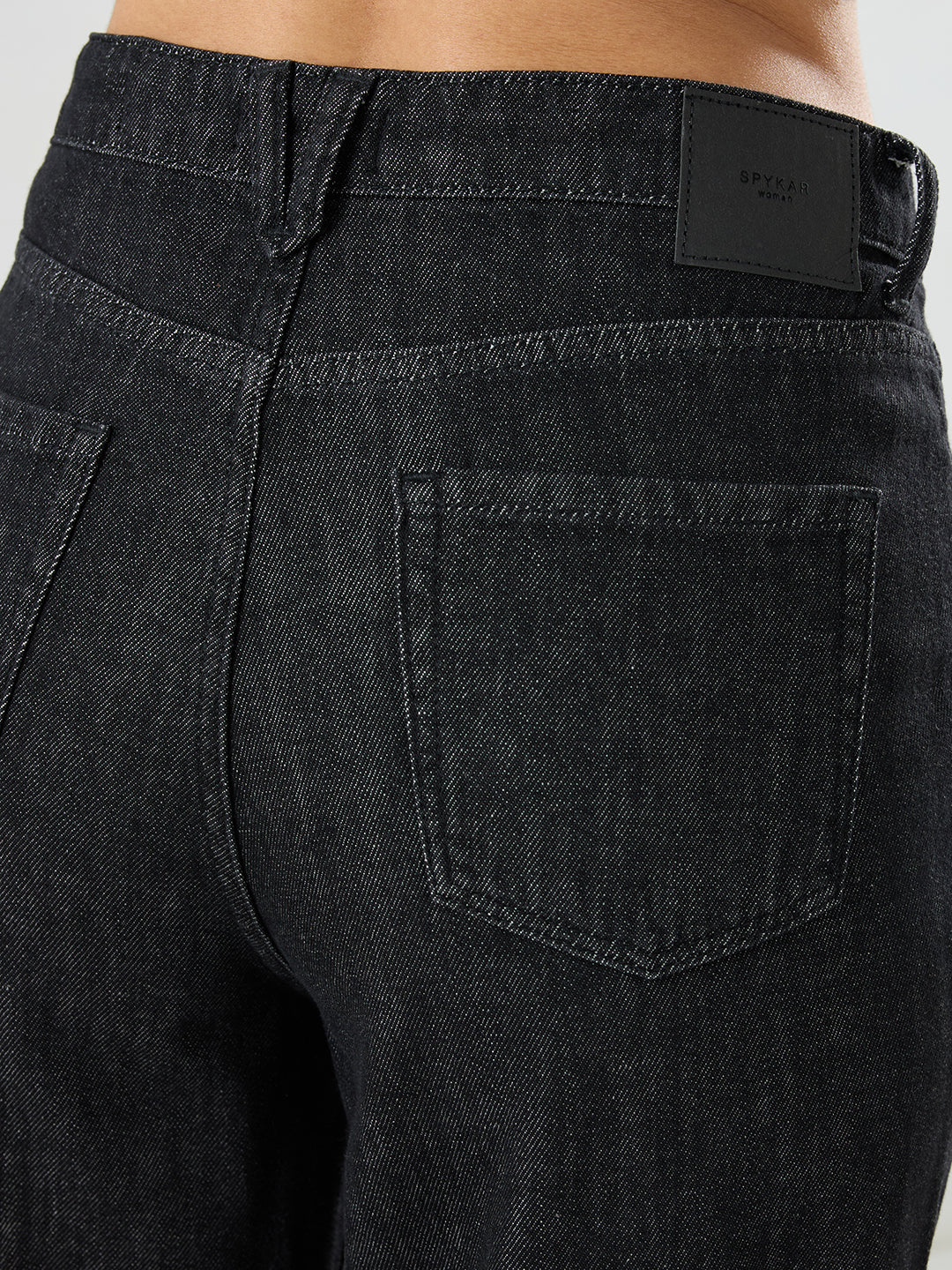 Women Bella Jeans Straight Fit Black High Rise
