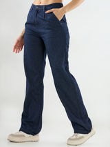 Women Bella Jeans Straight Fit Dark Blue High Rise