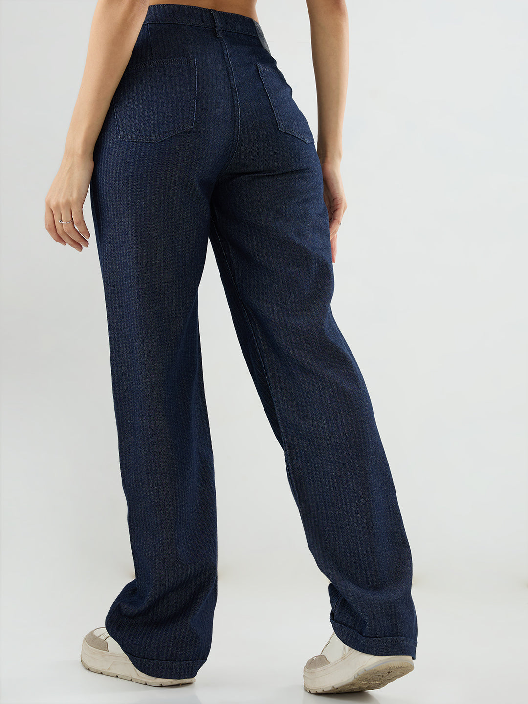 Women Bella Jeans Straight Fit Dark Blue High Rise