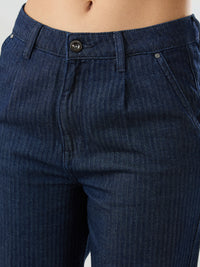 Women Bella Jeans Straight Fit Dark Blue High Rise