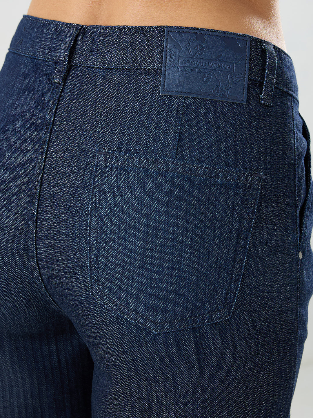 Women Bella Jeans Straight Fit Dark Blue High Rise