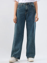 Women Bella-Wide Jeans Wide Leg Blue High Rise