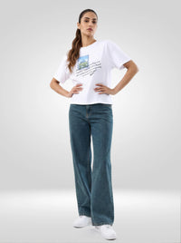 Women Bella-Wide Jeans Wide Leg Blue High Rise