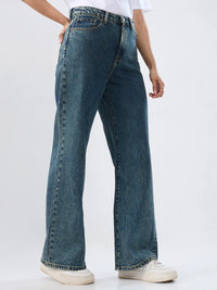 Women Bella-Wide Jeans Wide Leg Blue High Rise