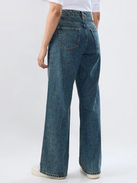 Women Bella-Wide Jeans Wide Leg Blue High Rise