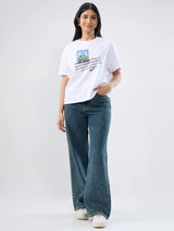 Women Bella-Wide Jeans Wide Leg Blue High Rise