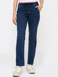 Women Emma Jeans Slim Fit Mid Blue Mid Rise