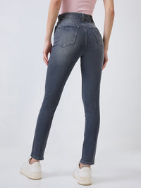 Women Alexa Jeans Super Skinny Fit Grey High Rise
