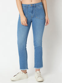 Women Emma Jeans Slim Fit Light Blue Mid Rise