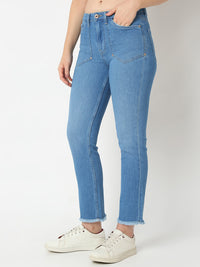 Women Emma Jeans Slim Fit Light Blue Mid Rise