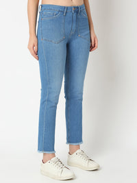 Women Emma Jeans Slim Fit Light Blue Mid Rise