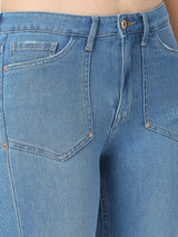 Women Emma Jeans Slim Fit Light Blue Mid Rise