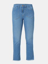 Women Emma Jeans Slim Fit Light Blue Mid Rise