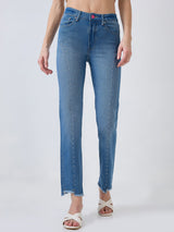 Women Emma Jeans Slim Fit Blue Mid Rise