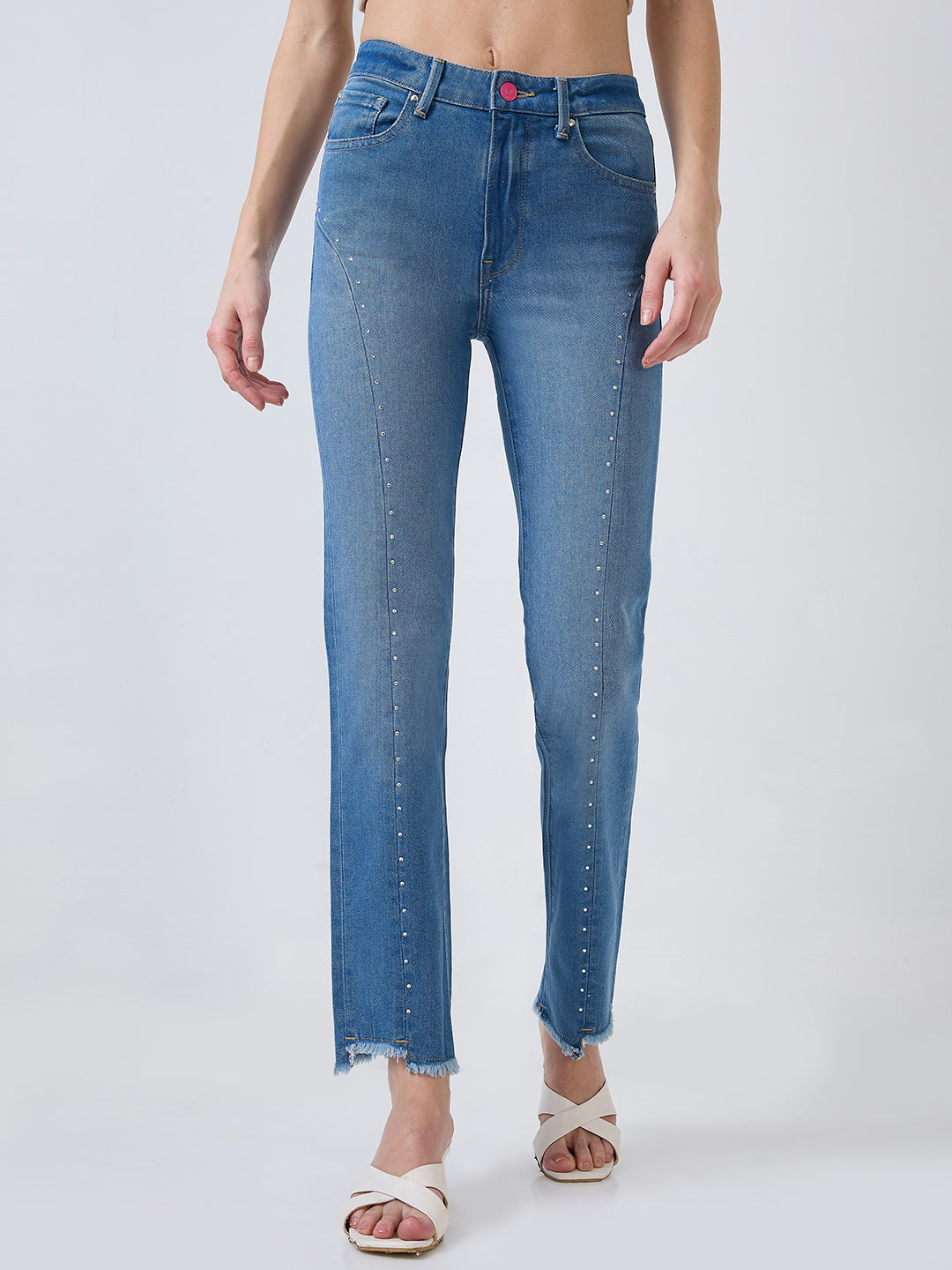 Women Emma Jeans Slim Fit Blue Mid Rise