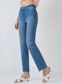 Women Emma Jeans Slim Fit Blue Mid Rise