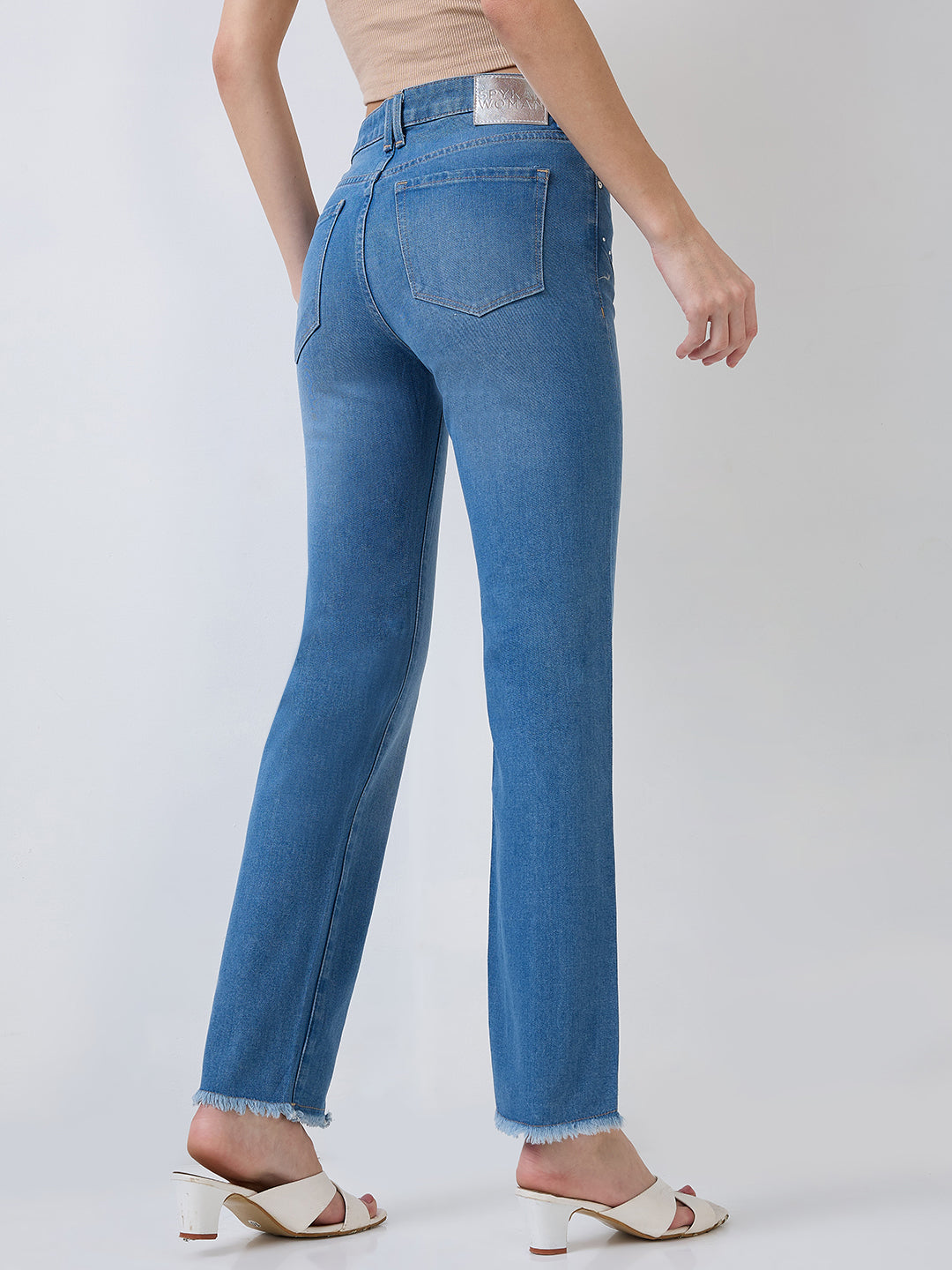 Women Emma Jeans Slim Fit Blue Mid Rise