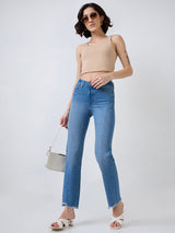 Women Emma Jeans Slim Fit Blue Mid Rise