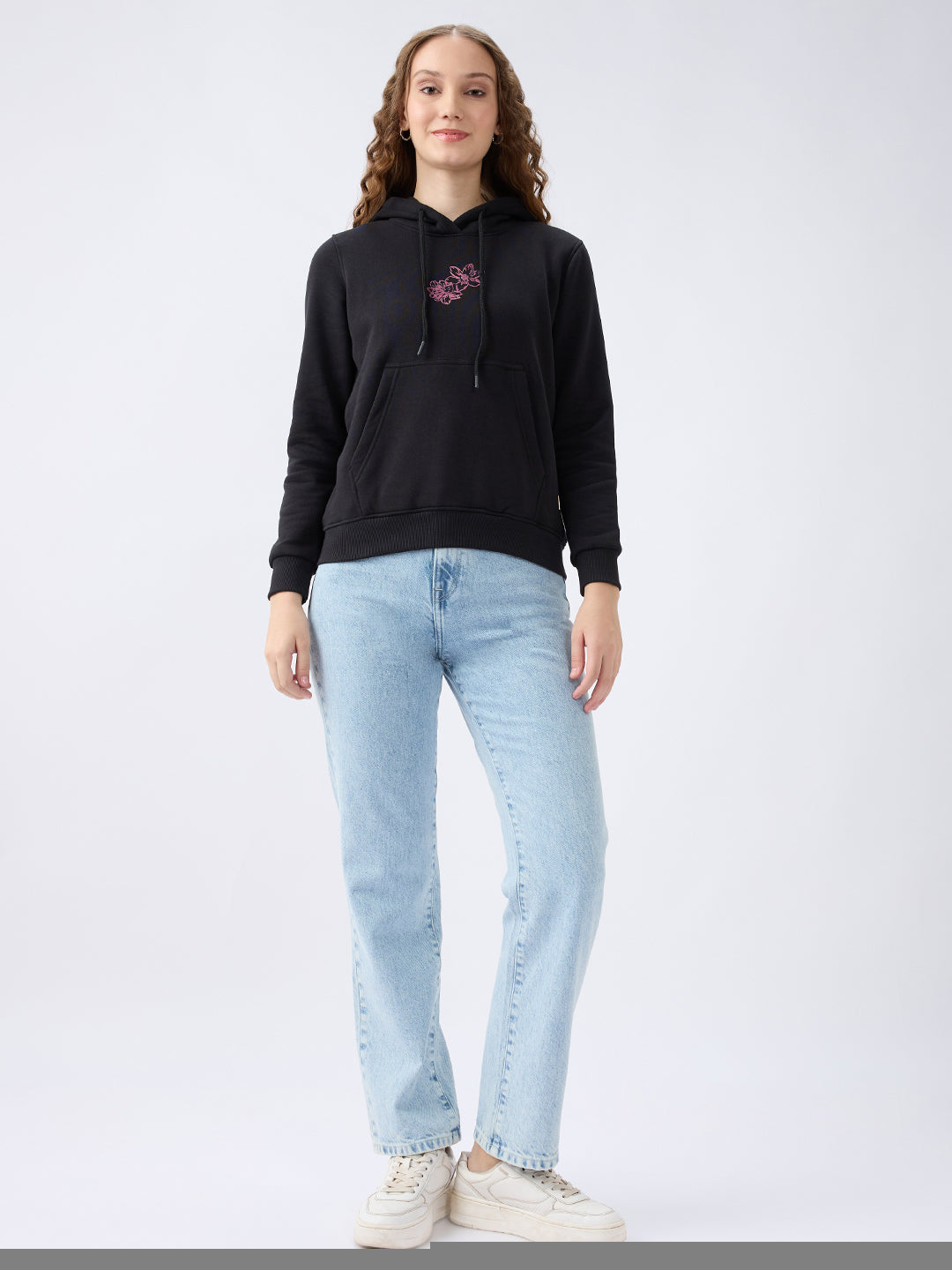 Spykar Ice Blue High Rise Straight Fit Casual Jeans For Women