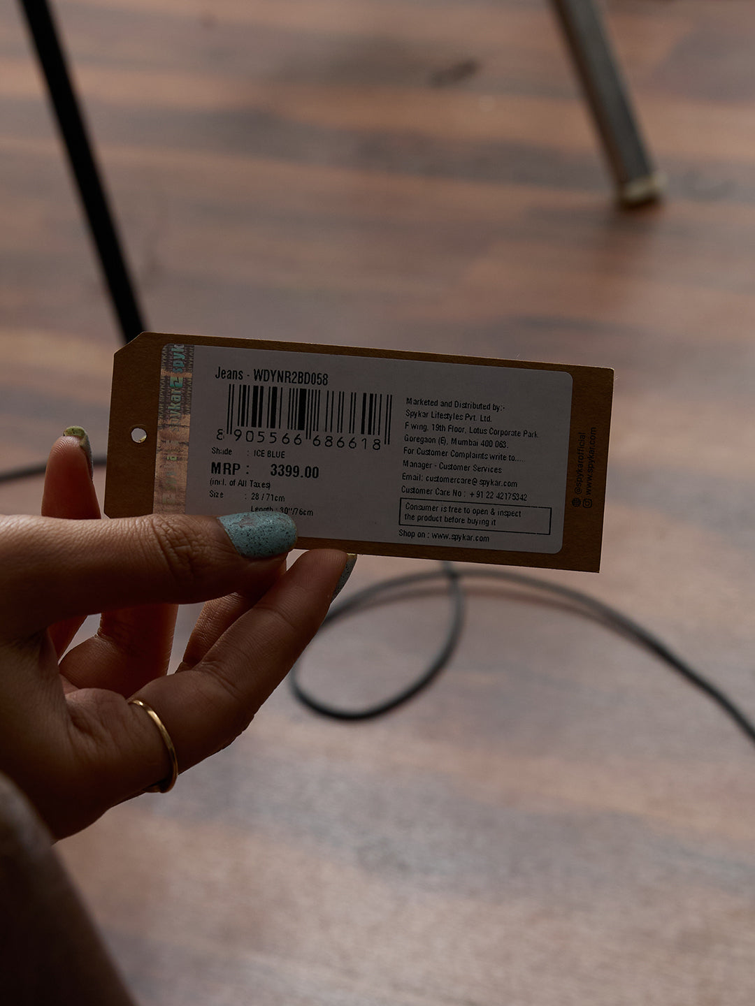 Spykar Ice Blue High Rise Straight Fit Casual Jeans For Women