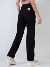 Women Bella Jeans Straight Fit Black High Rise