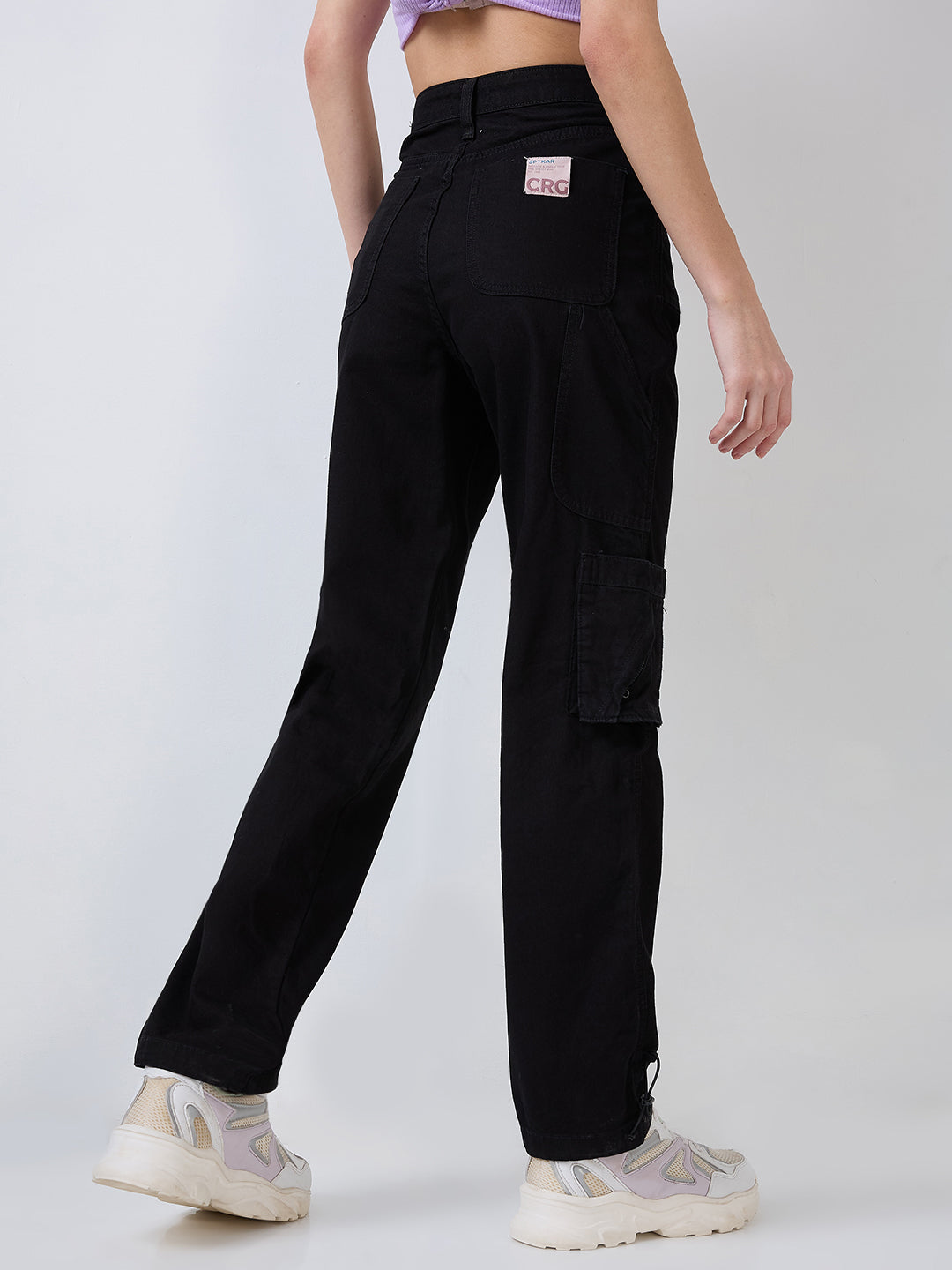 Women Bella Jeans Straight Fit Black High Rise