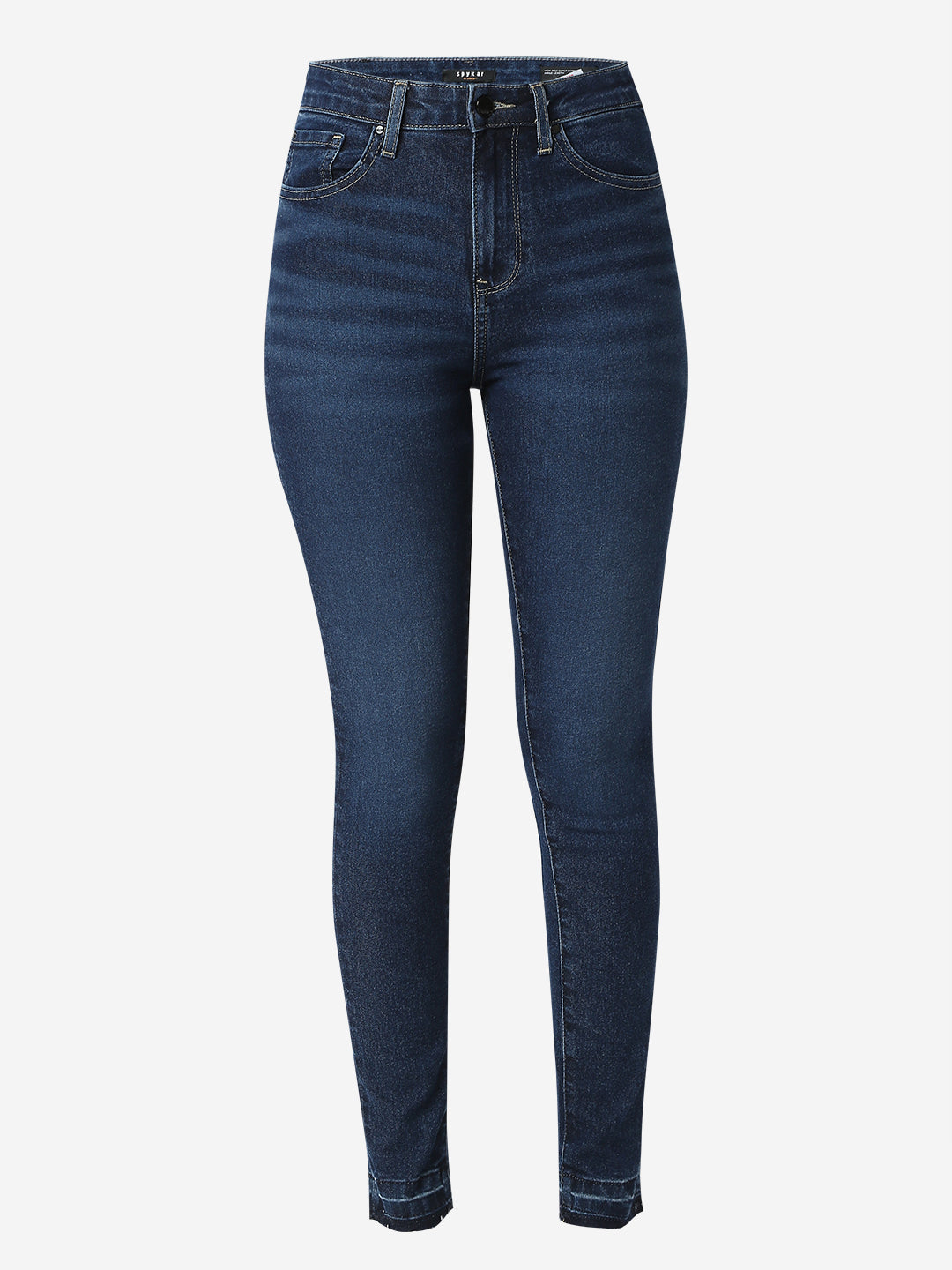 Spykar Dark Blue Super Skinny Fit High Rise Jeans For Women